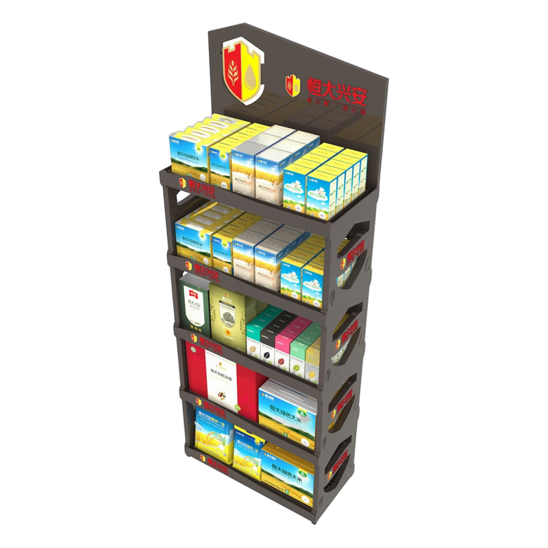 Black Multi-Shelf Retail Display